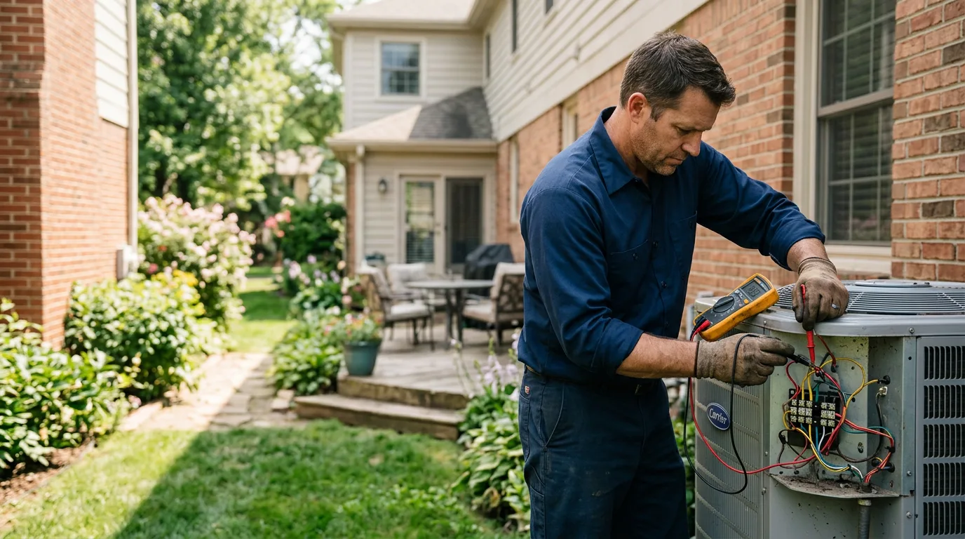 HVAC technician working near Campbell, TX